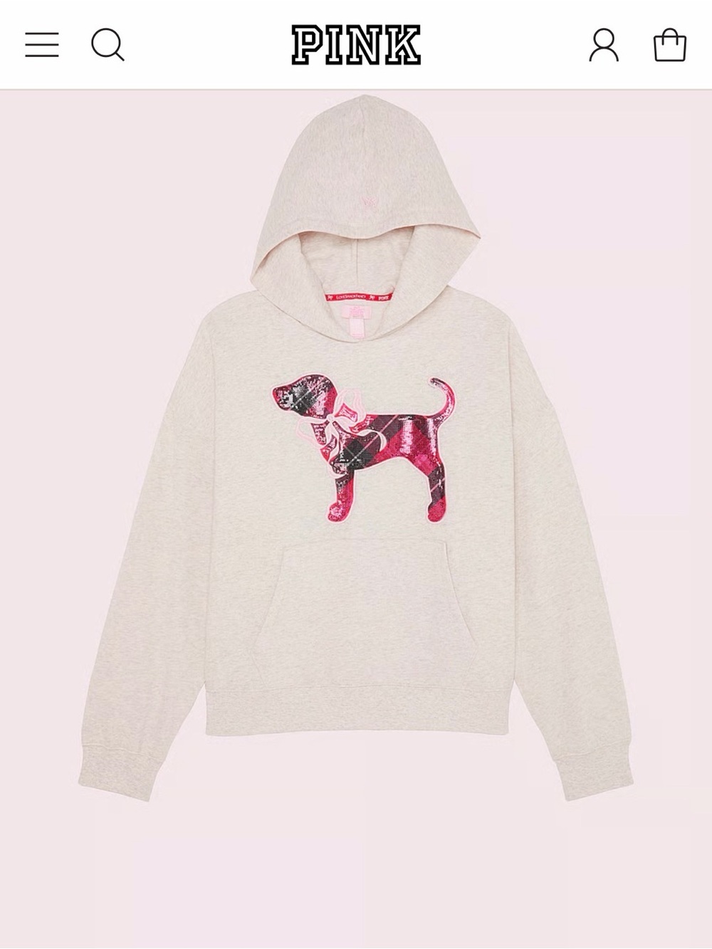 PINK X LOVESHACKFANCY OVERSIZED HOODIE
Snow Heather size Small